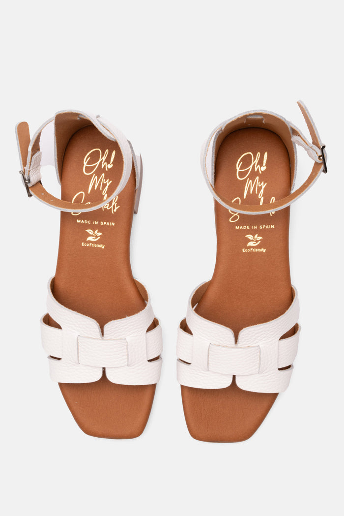 oh my sandals Sandalia Mujer Piel Julia Blanco Rebajas top