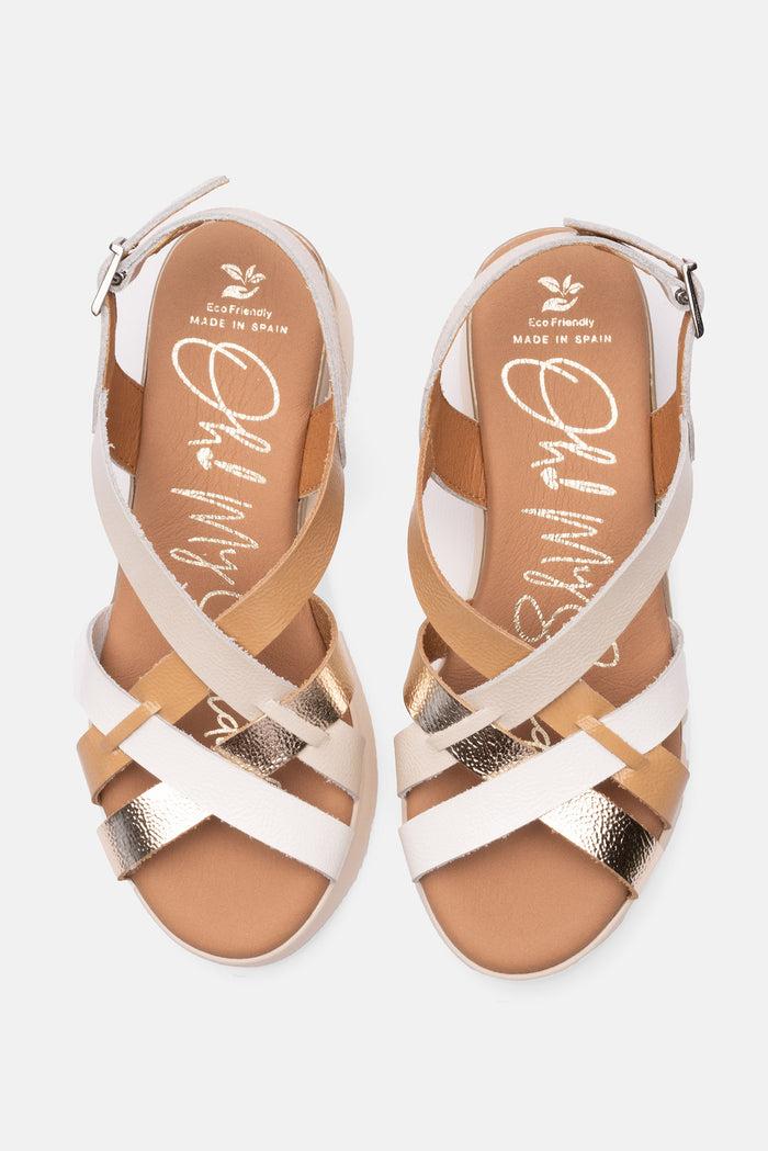 oh my sandals Sandalia Mujer Piel Úrsula Hielo Envío gratis