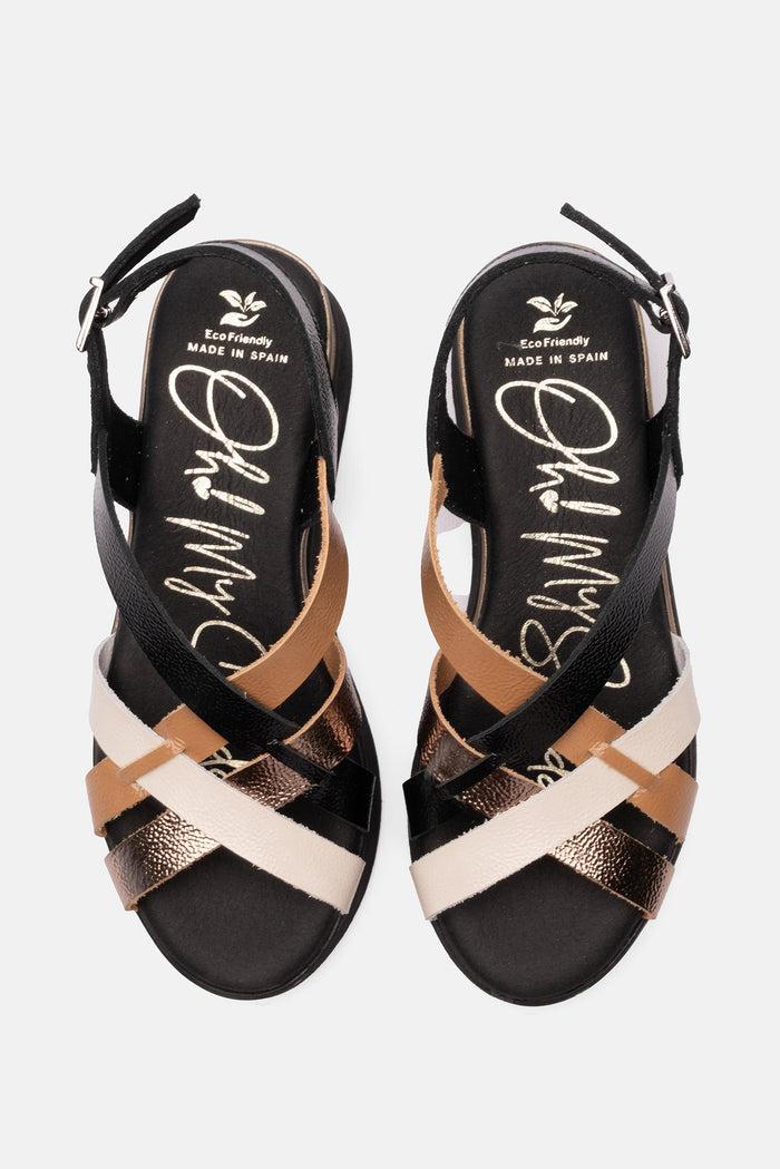 oh my sandals Sandalia Mujer Piel Úrsula Negro Últimos 3 días