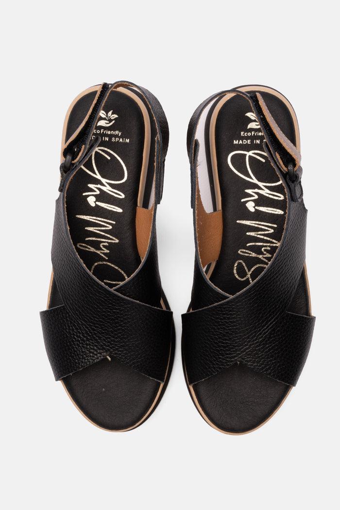 oh my sandals Sandalia Mujer Piel Soraya Negro Último día