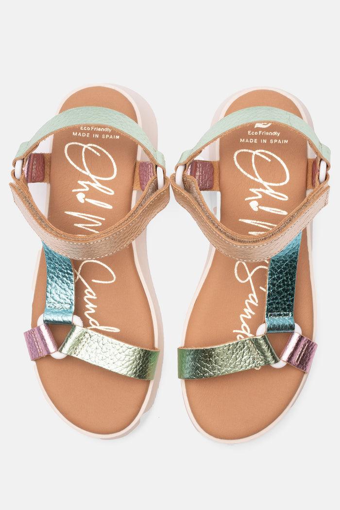 oh my sandals Sandalia Mujer Piel Salma Champán Promoción por tiempo limitado