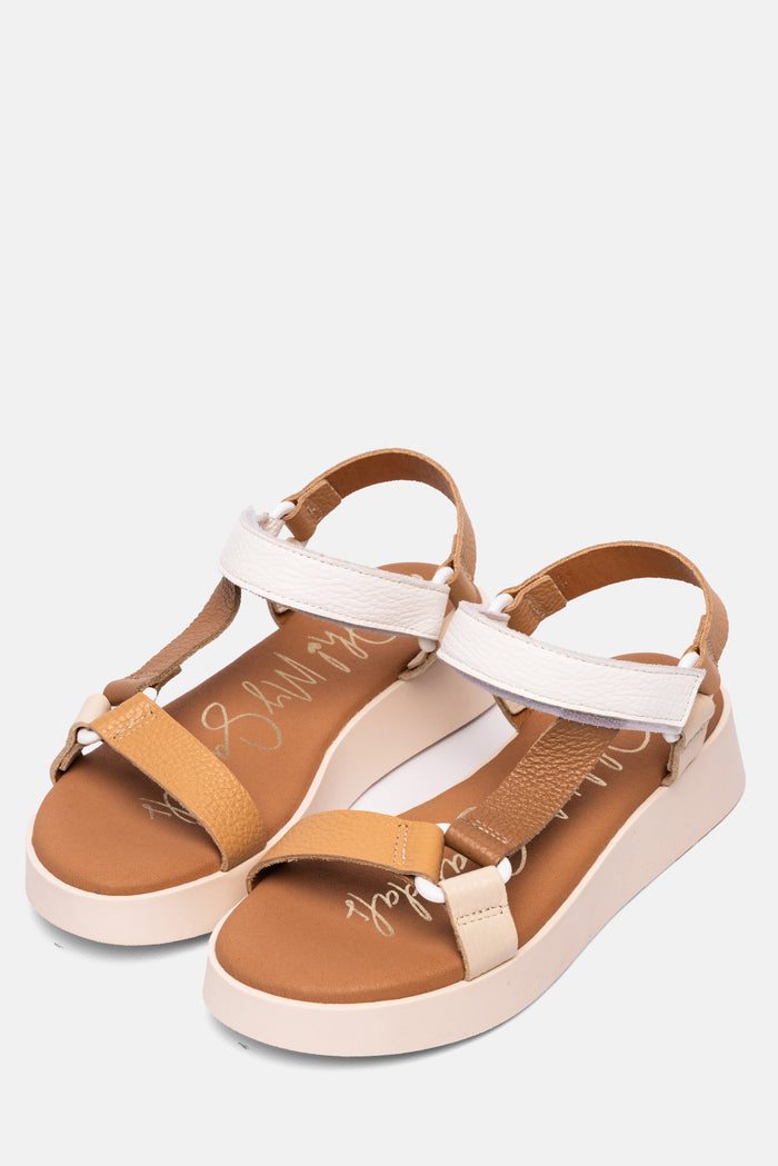 oh my sandals Sandalia Mujer Piel Salma Blanco Solo hoy