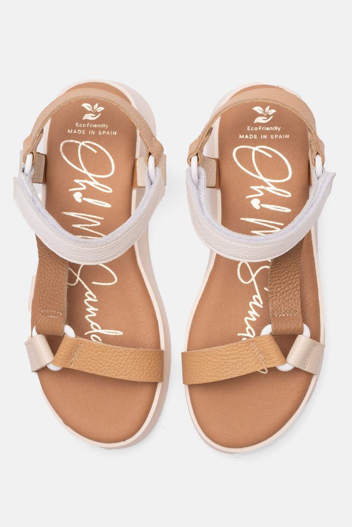 oh my sandals Sandalia Mujer Piel Salma Blanco Solo hoy