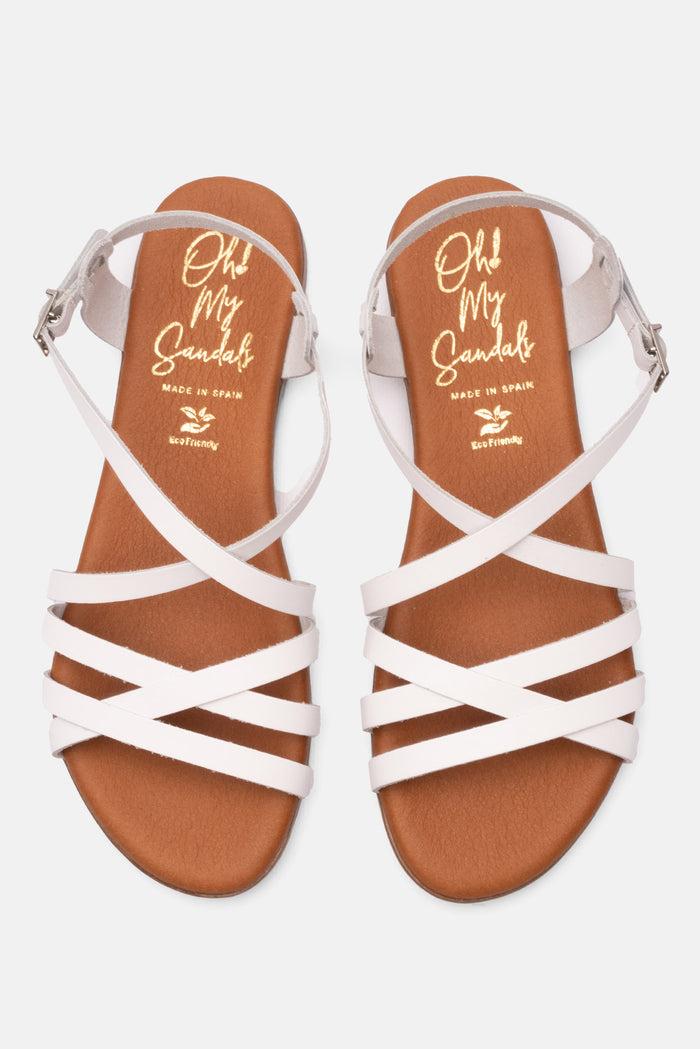 oh my sandals Sandalia Mujer Piel Brenda Blanco Solo queda un día