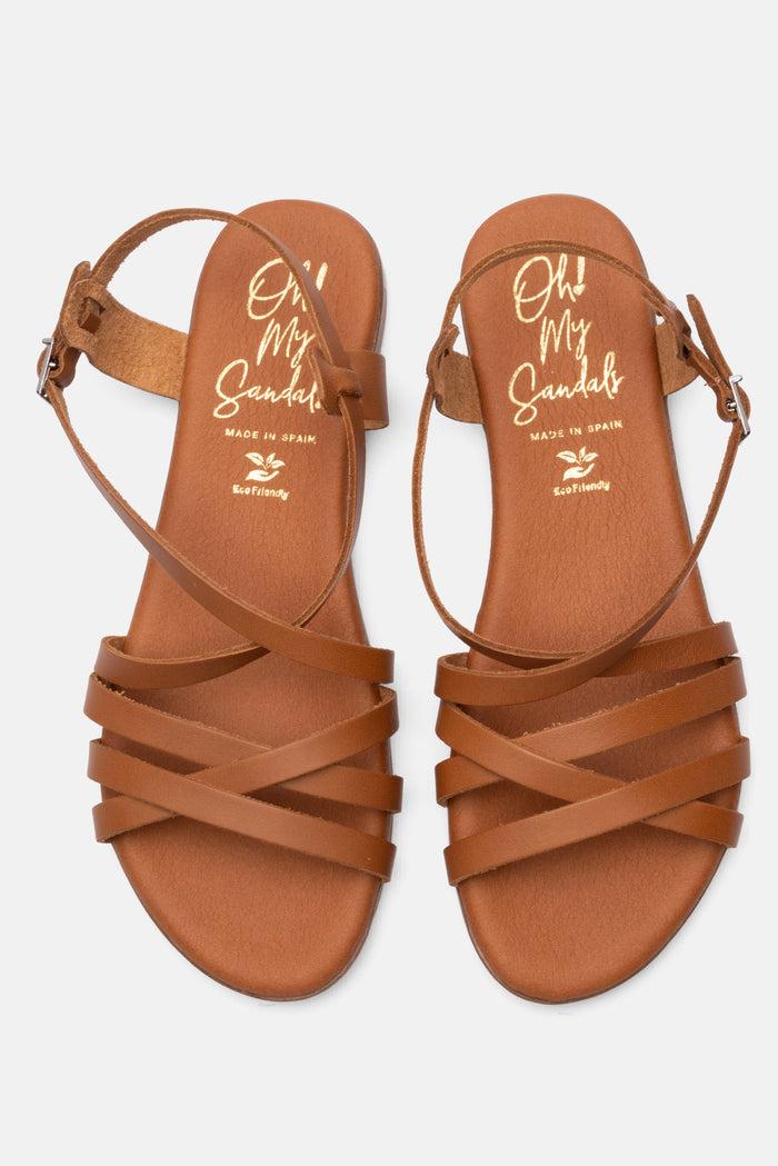 oh my sandals Sandalia Mujer Piel Brenda Roble Superdescuento