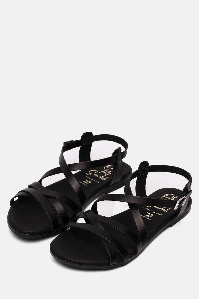 oh my sandals Sandalia Mujer Piel Brenda Negro Grandes descuentos