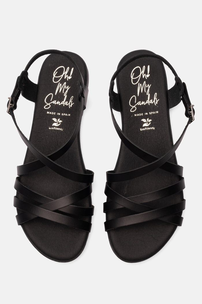 oh my sandals Sandalia Mujer Piel Brenda Negro Grandes descuentos