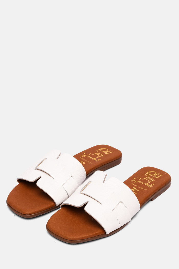 oh my sandals Sandalia Mujer Piel Alexia Blanco Liquidación