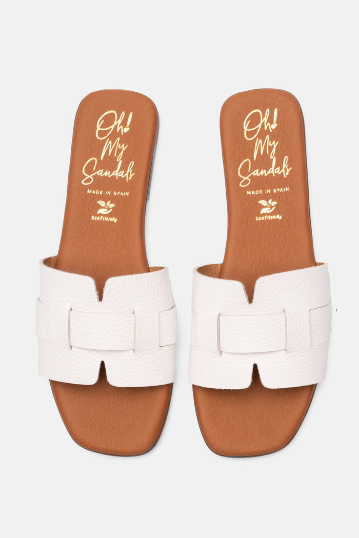 oh my sandals Sandalia Mujer Piel Alexia Blanco Liquidación