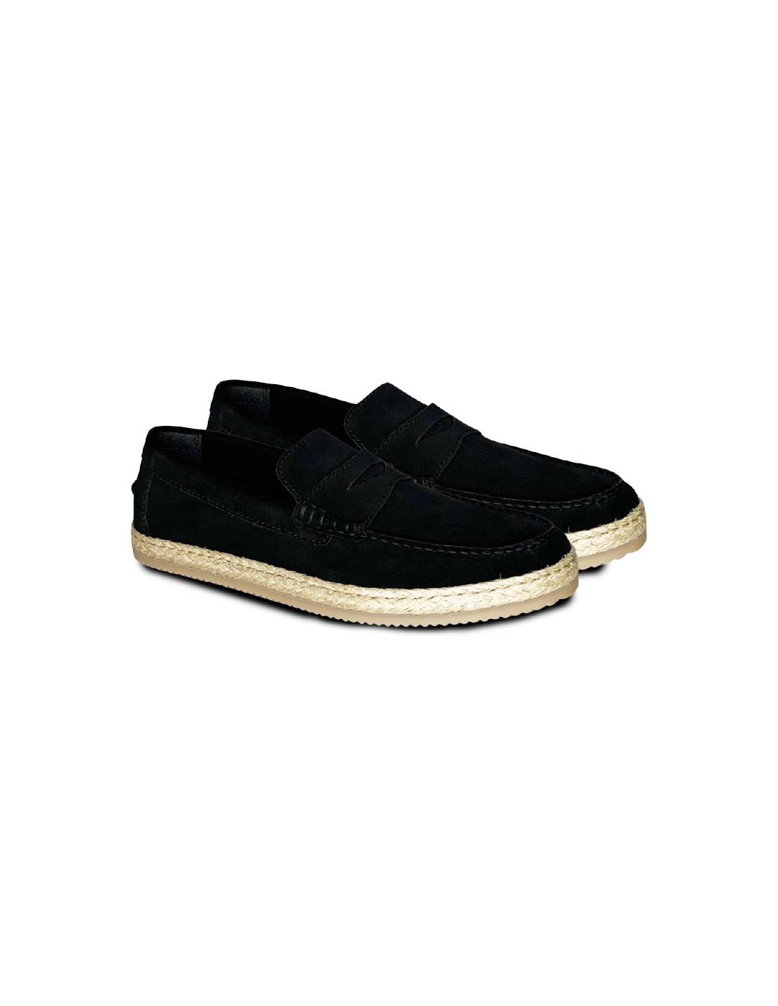 ortiz & reed Alpargatas de ante con antifaz color negro SALIL-BLACK