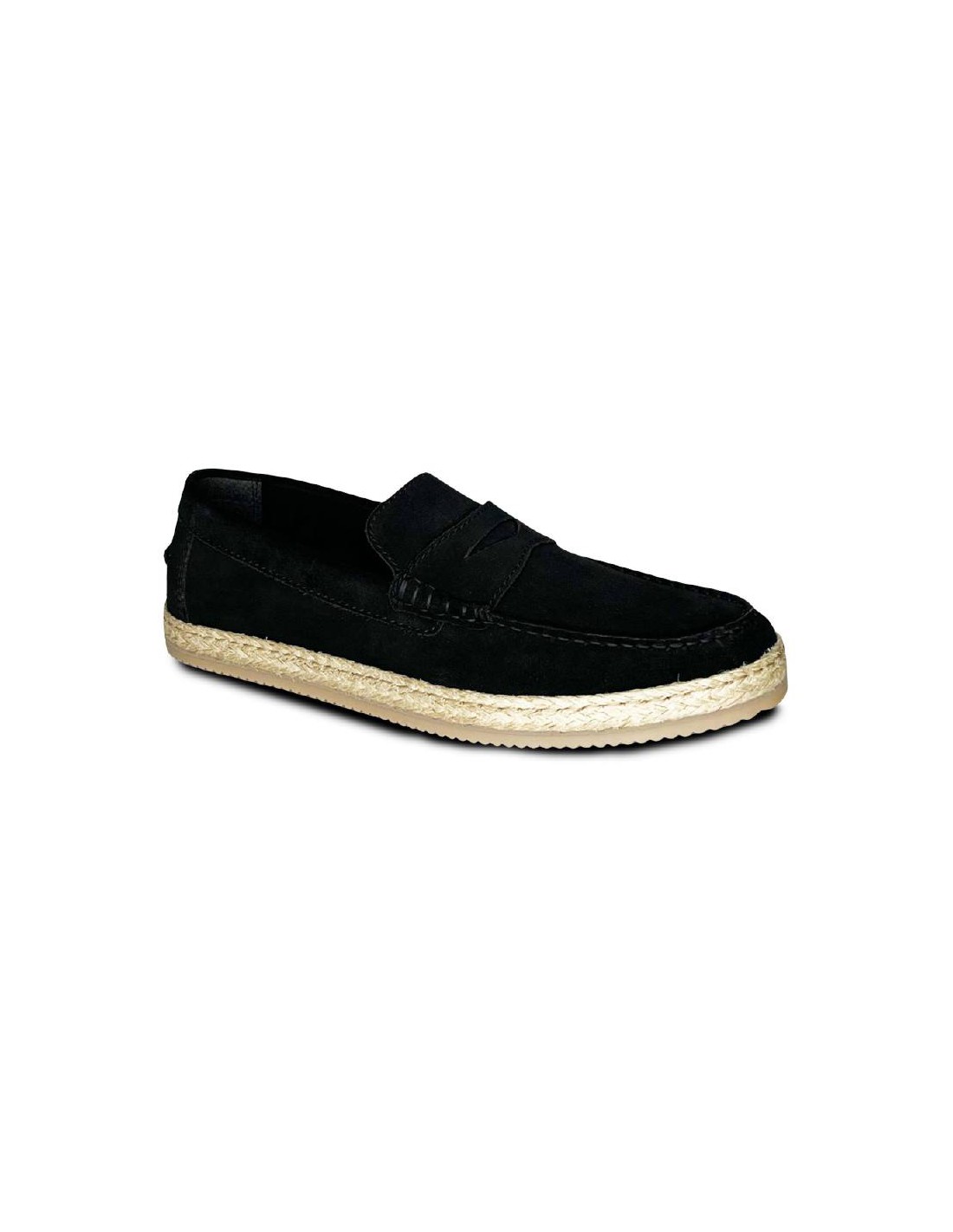 ortiz & reed Alpargatas de ante con antifaz color negro SALIL-BLACK Oferta especial de fábrica
