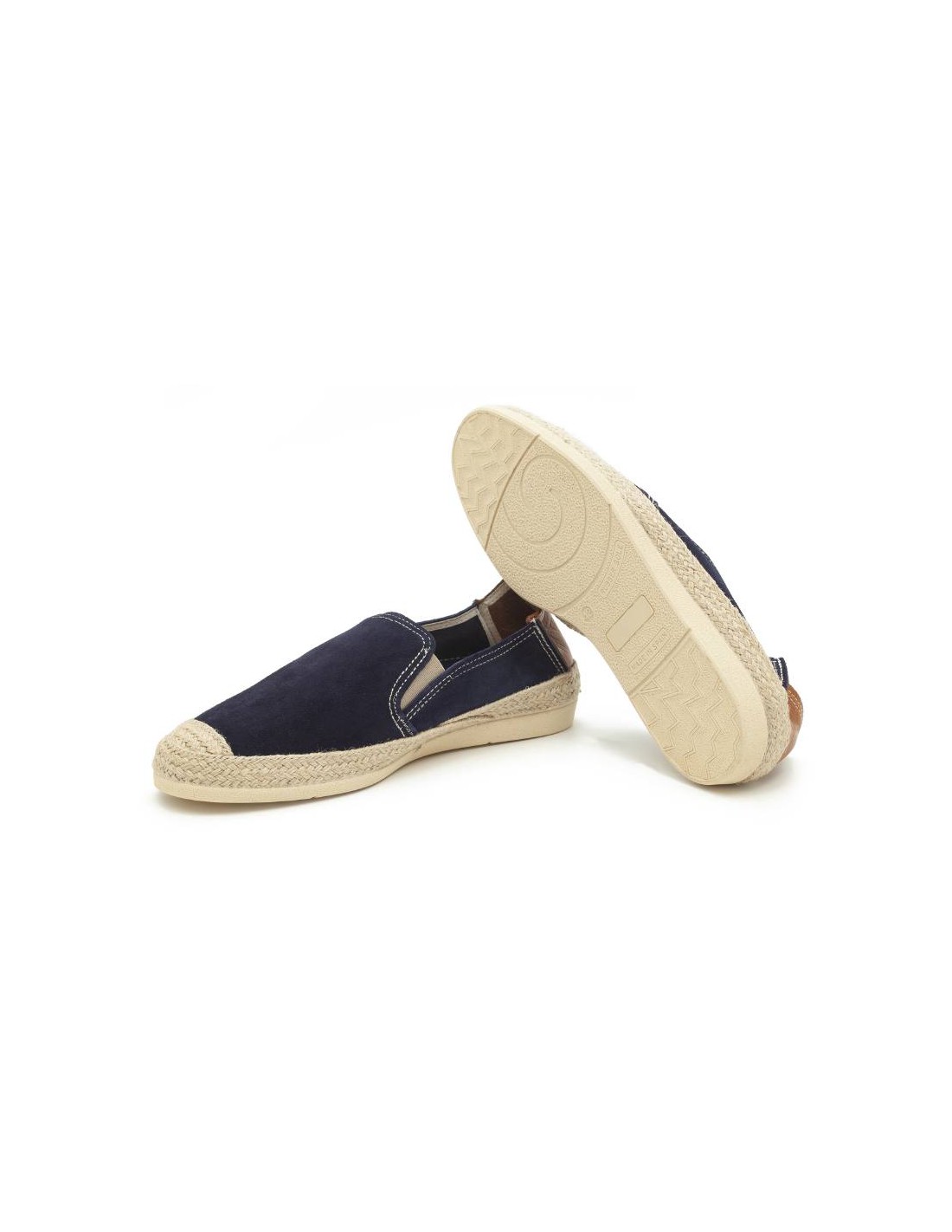 ortiz & reed Alpargatas de piel afelpado color azul SEVI-AZUL Promoción trimestral