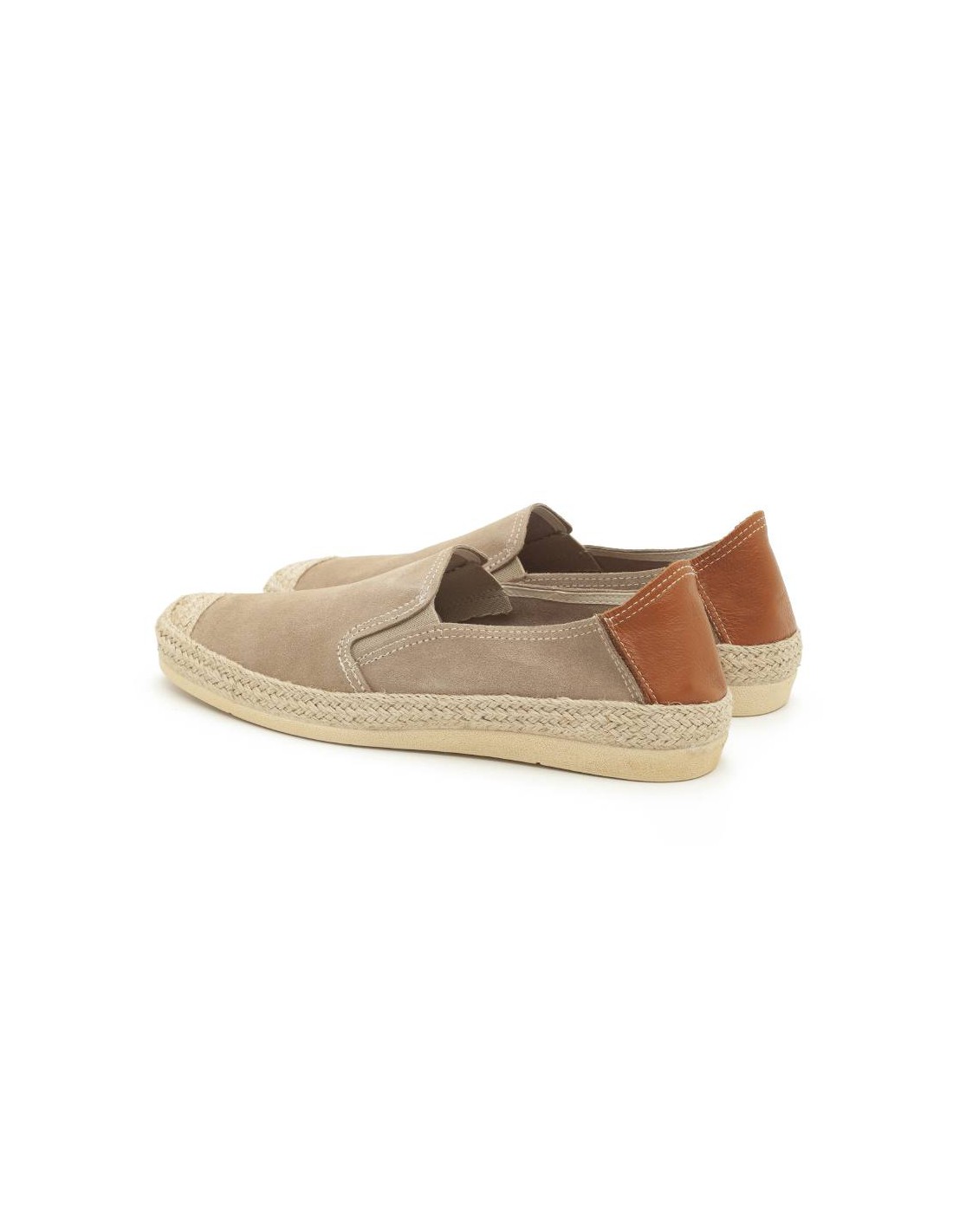 ortiz & reed Alpargatas de piel afelpado color beige SEVI-CORDA Superdescuento
