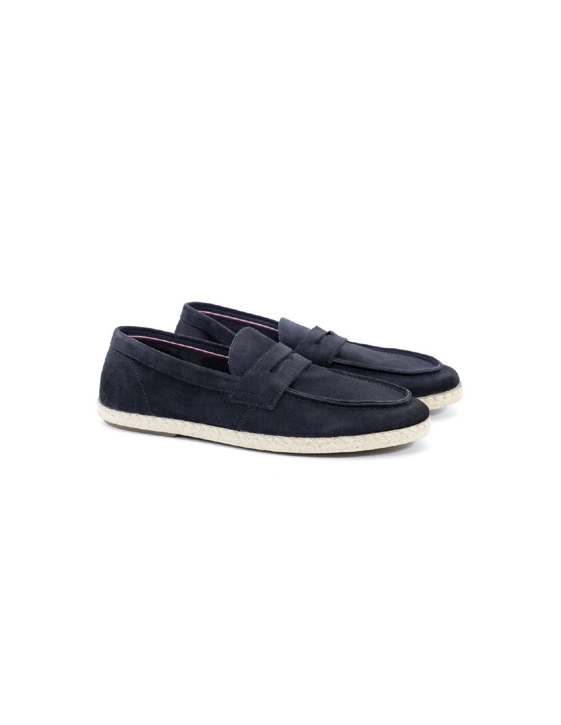 ortiz & reed Alpargatas de piel afelpado color azul SALGAR-NAVY