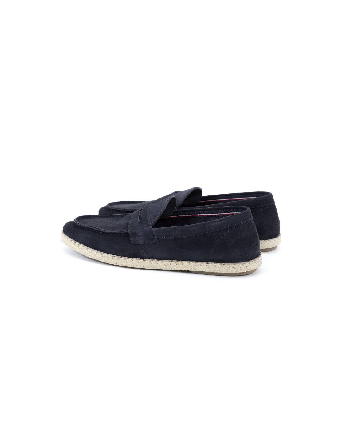 ortiz & reed Alpargatas de piel afelpado color azul SALGAR-NAVY Tienda de fábrica