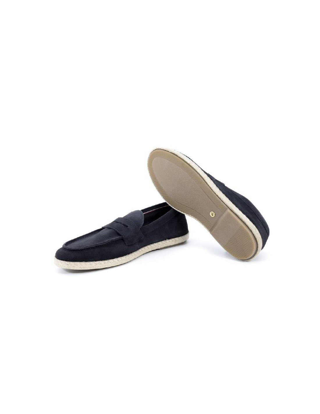 ortiz & reed Alpargatas de piel afelpado color azul SALGAR-NAVY Tienda de fábrica