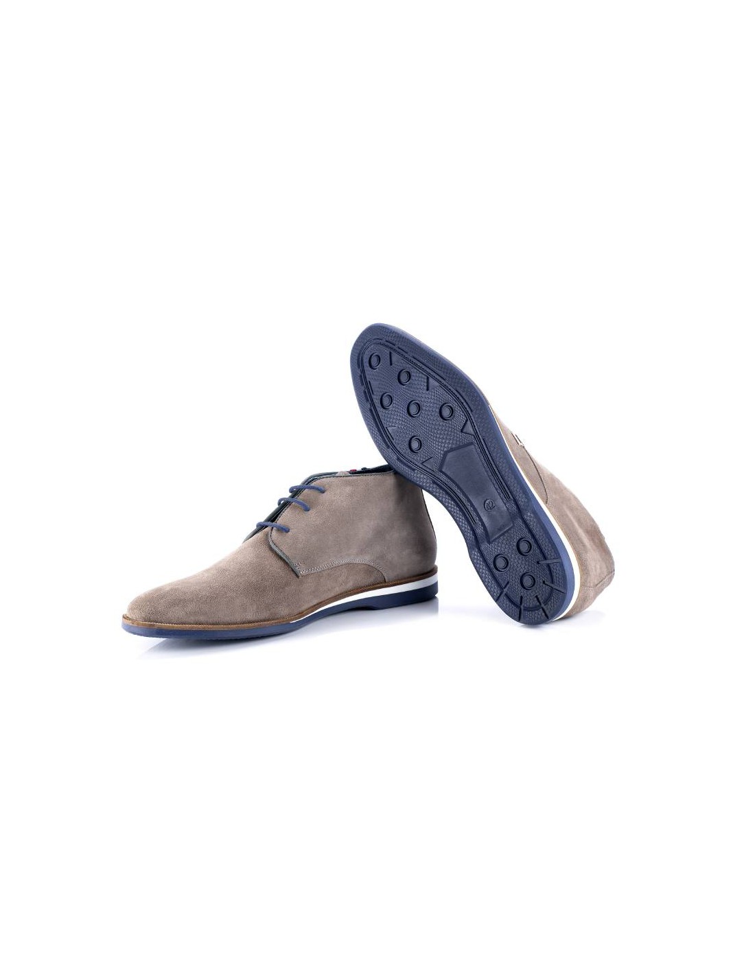 ortiz & reed Botín de ante acabado a mano color marrón SERULINO-GRIS Oferta exclusiva