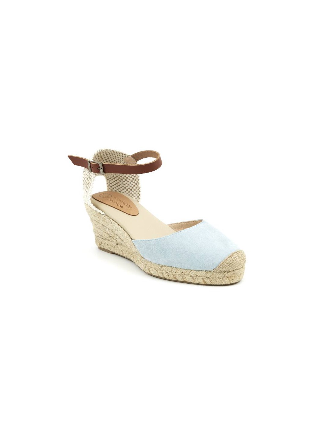 ortiz & reed Alpargatas de mujer de ante liso color azul W-AITANA-SKY Ofertas especiales