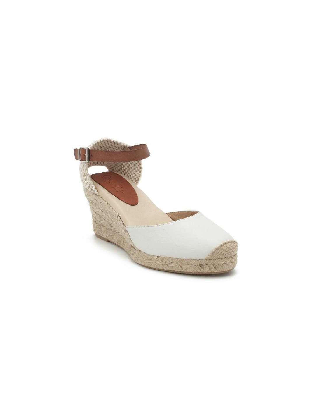 ortiz & reed Alpargatas de mujer de ante y piel liso color blanco W-NATANA-BLANCO Precio ultrabajo
