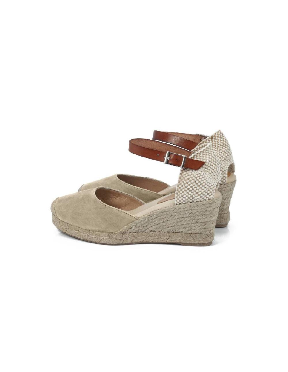 ortiz & reed Alpargatas de mujer de piel afelpado color beige W-AFELA-BEIGE Outlet online