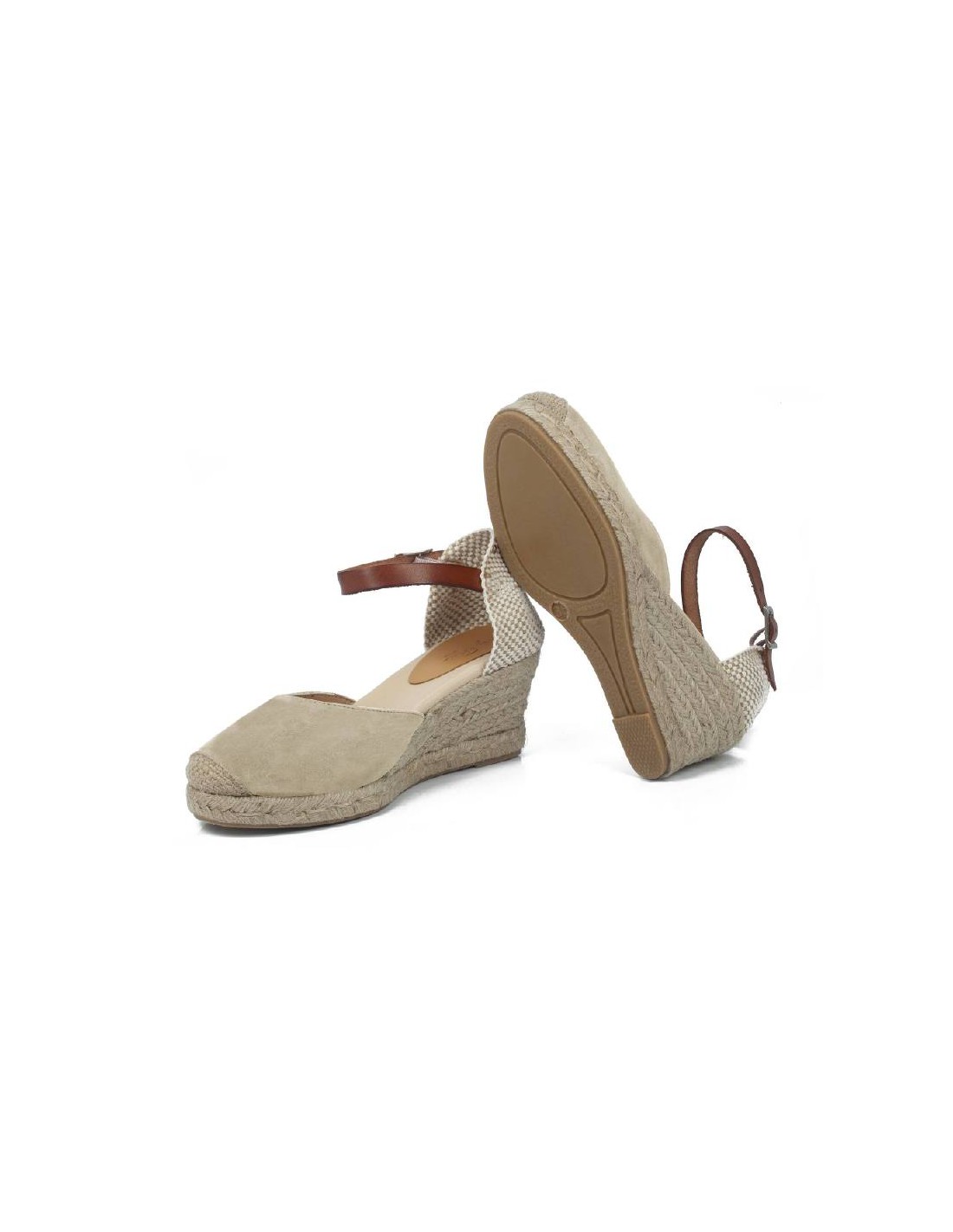 ortiz & reed Alpargatas de mujer de piel afelpado color beige W-AFELA-BEIGE Outlet online