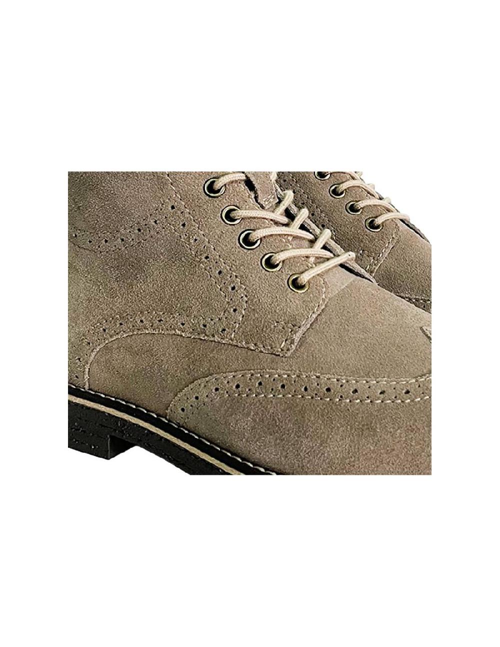 ortiz & reed Botín de ante semi-brogado color beige SEGOBA-BEIGE Envío gratis