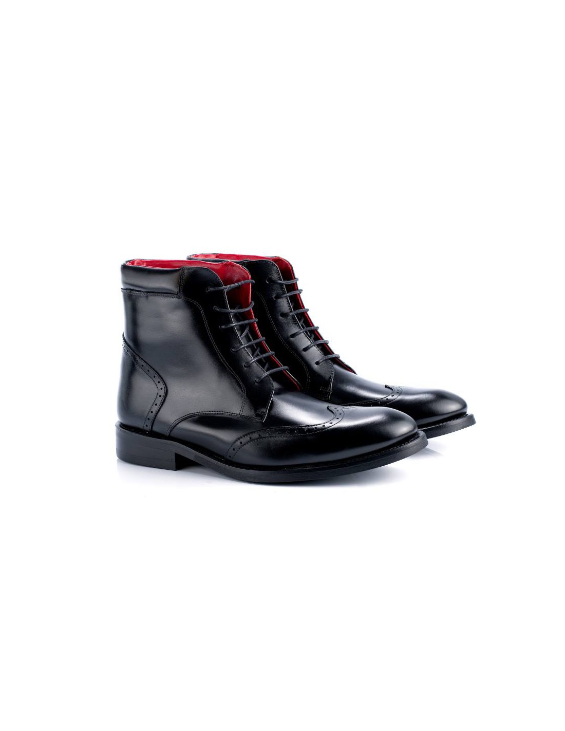 ortiz & reed Botín de piel acabado a mano color negro PARAMO-NEGRO