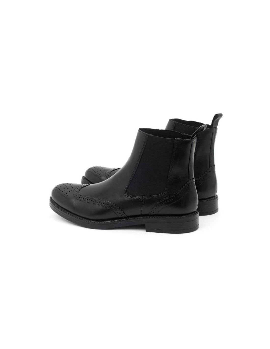 ortiz & reed Botín de piel acabado a mano color negro PATRIFIO-NEGRO Precios de Black Friday