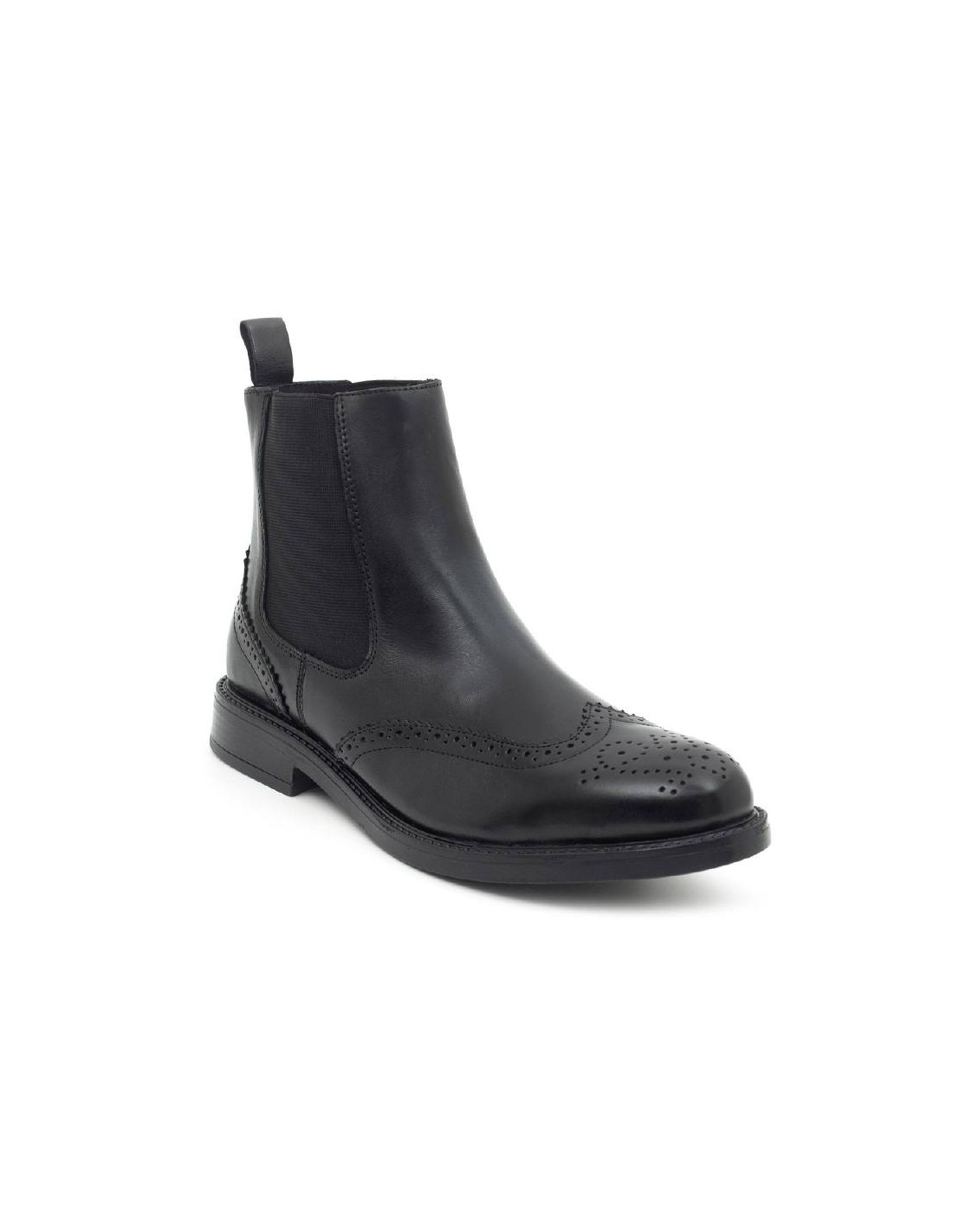 ortiz & reed Botín de piel acabado a mano color negro PATRIFIO-NEGRO Precios de Black Friday