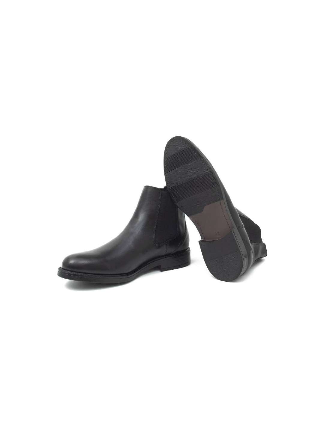 ortiz & reed Botín de piel acabado a mano color negro PAVLEN-NEGRO En oferta
