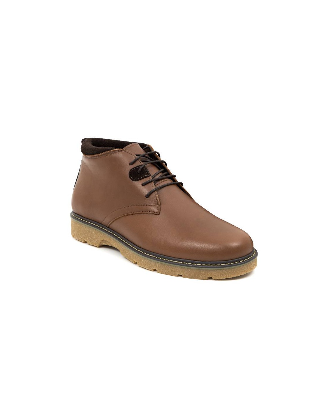 ortiz & reed Botín de piel combinado de pieles color cuero PULENN-CUERO Descuento por venta flash