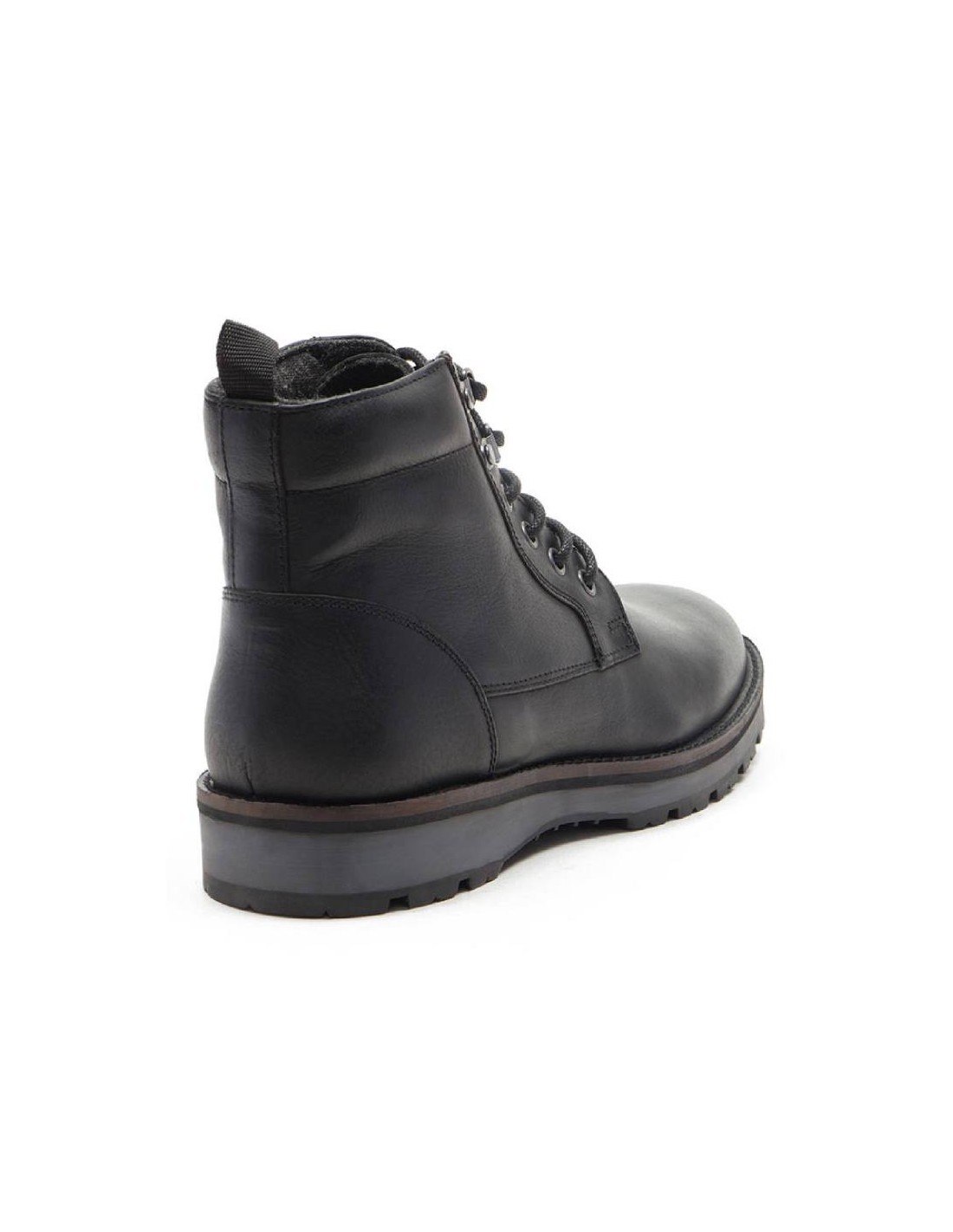 ortiz & reed Botín de piel con cremallera color cuero TOLOR-BLACK Rebajas de fin de temporada