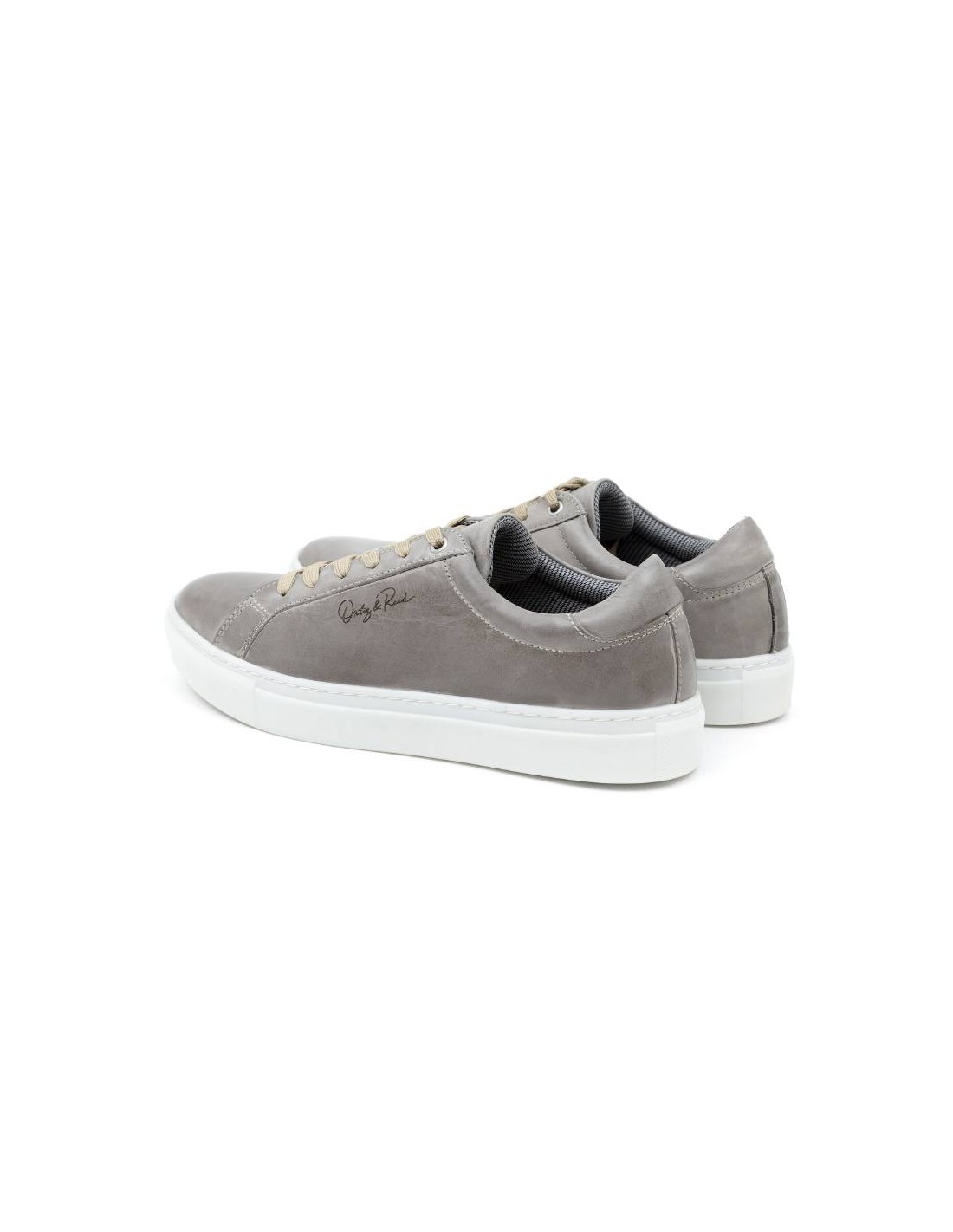ortiz & reed Sneakers de piel liso color gris DWILL-GREY Precio ultrabajo