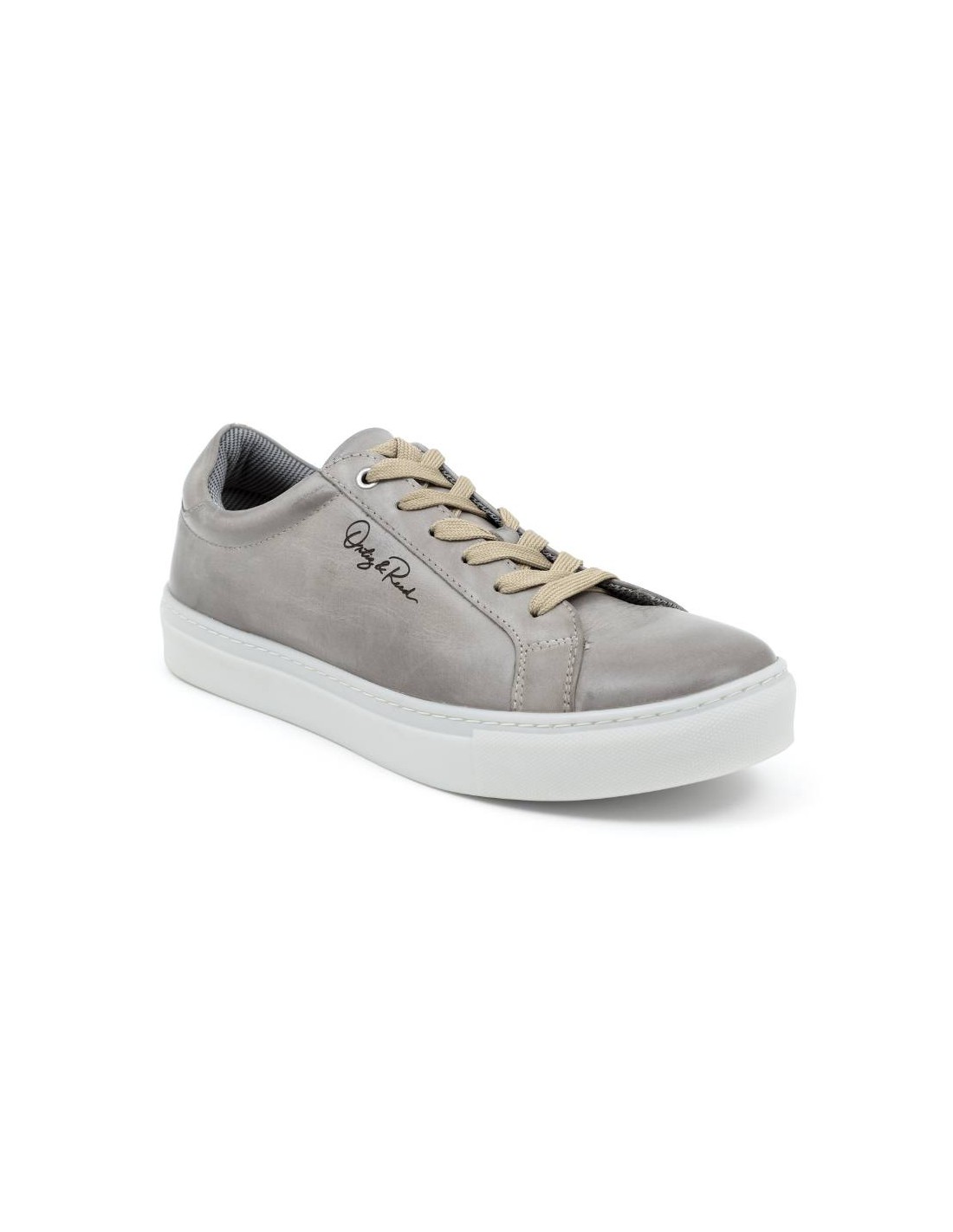 ortiz & reed Sneakers de piel liso color gris DWILL-GREY Precio ultrabajo