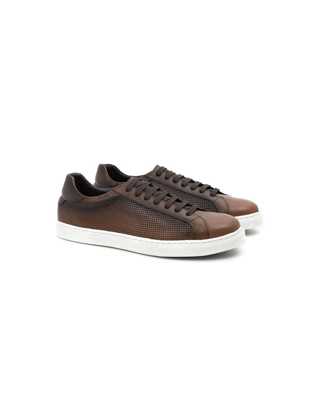 ortiz & reed Sneakers de piel picado color cuero CATANOR-CUERO