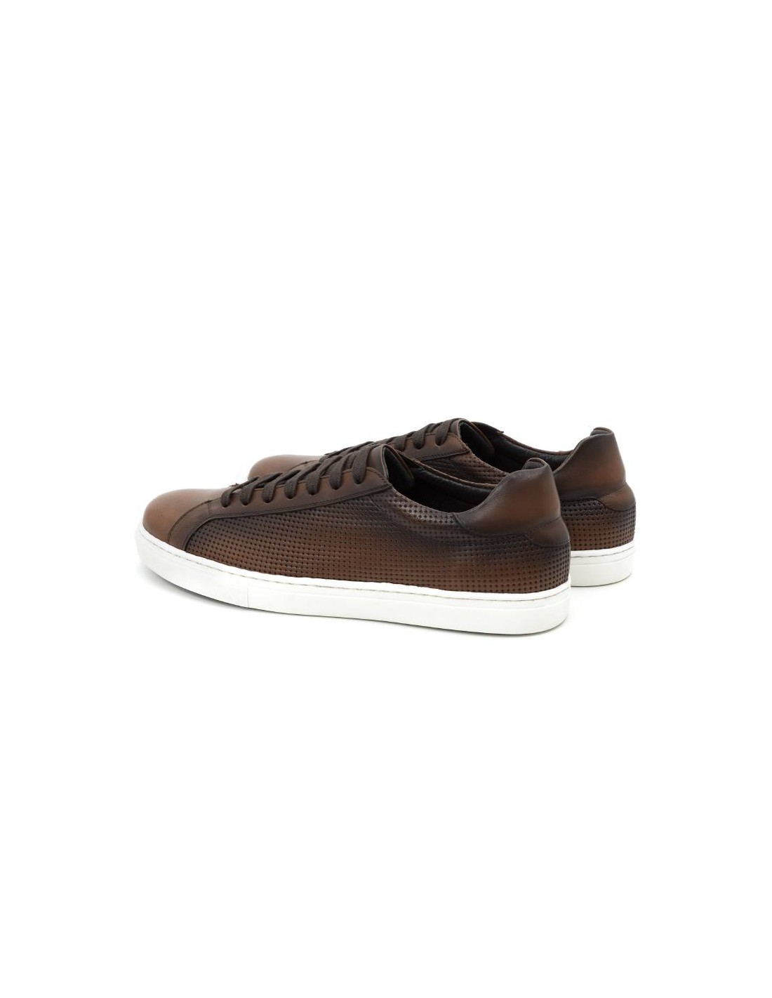 ortiz & reed Sneakers de piel picado color cuero CATANOR-CUERO En línea