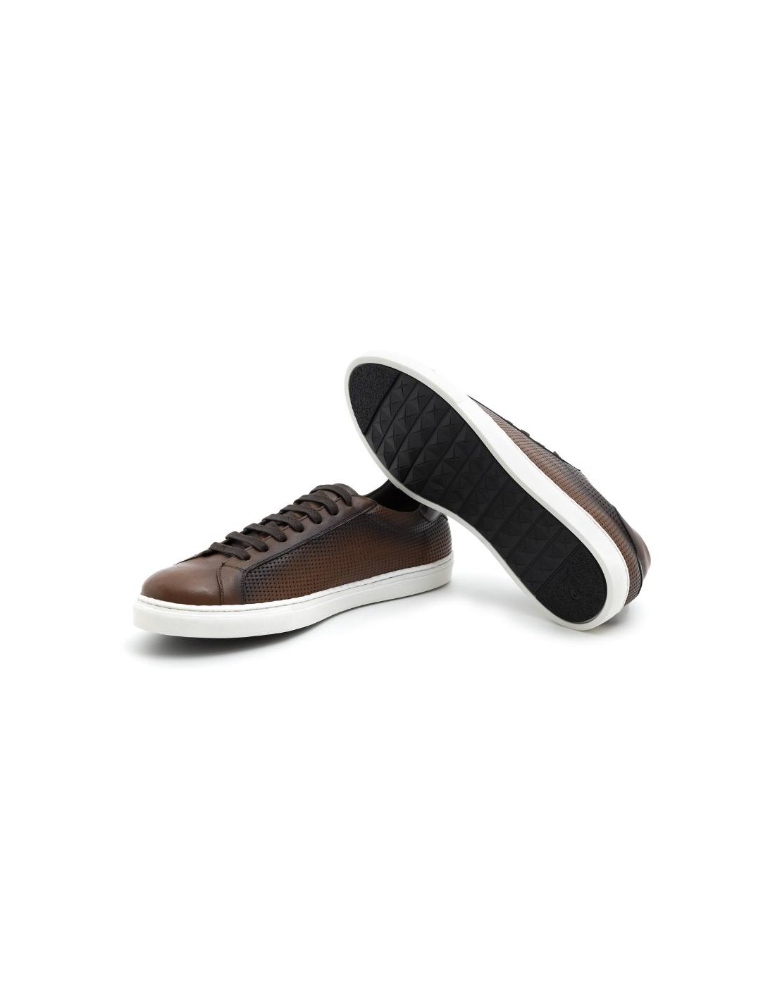 ortiz & reed Sneakers de piel picado color cuero CATANOR-CUERO En línea