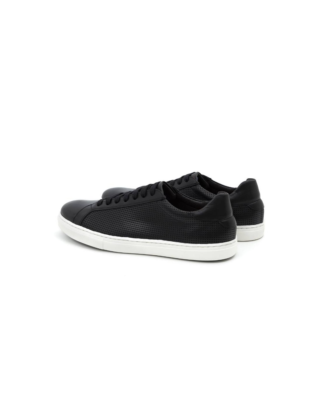 ortiz & reed Sneakers de piel picado color negro LUMAGOR-NEGRO Outlet