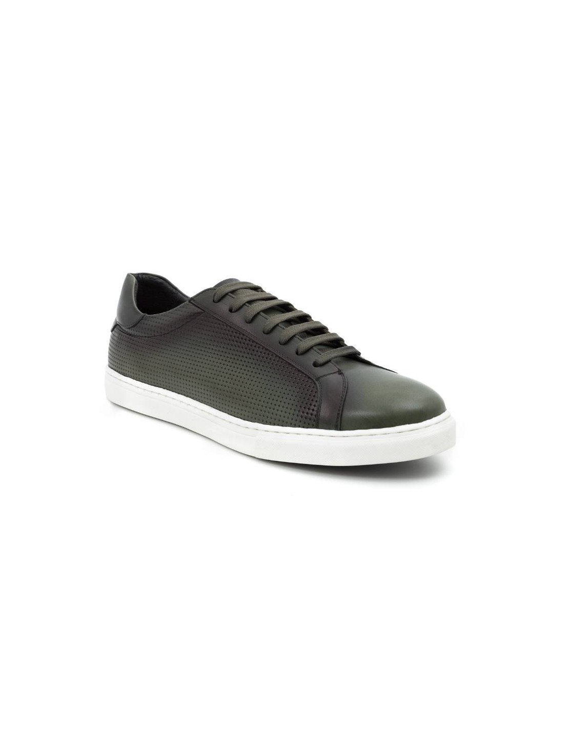 ortiz & reed Sneakers de piel picado color verde CATANOR-VERDE Outlet online
