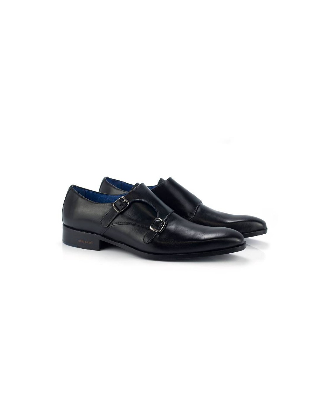 ortiz & reed Zapato con hebilla de piel con dos hebillas color negro CRASANTO-NEGRO