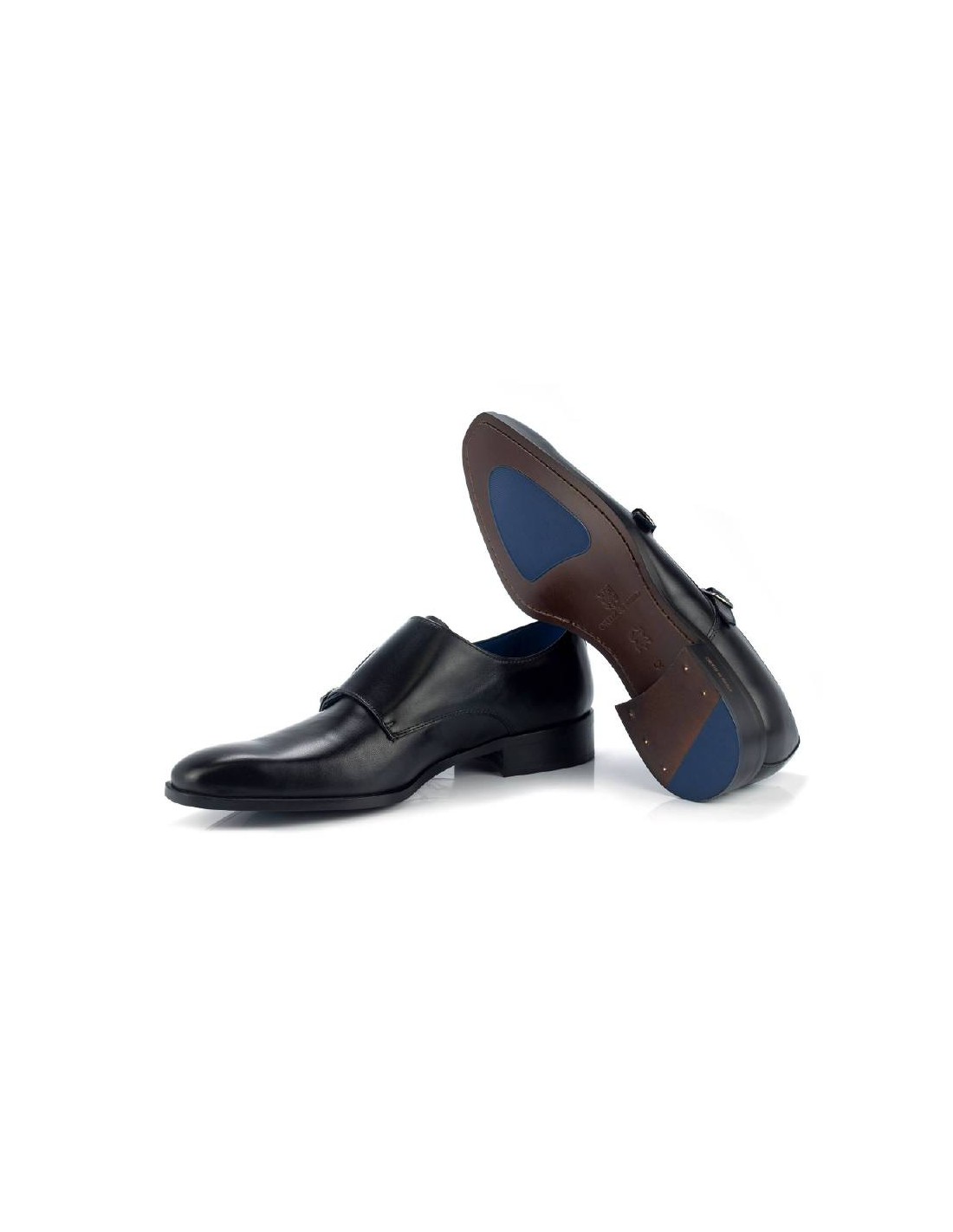 ortiz & reed Zapato con hebilla de piel con dos hebillas color negro CRASANTO-NEGRO Venta caliente