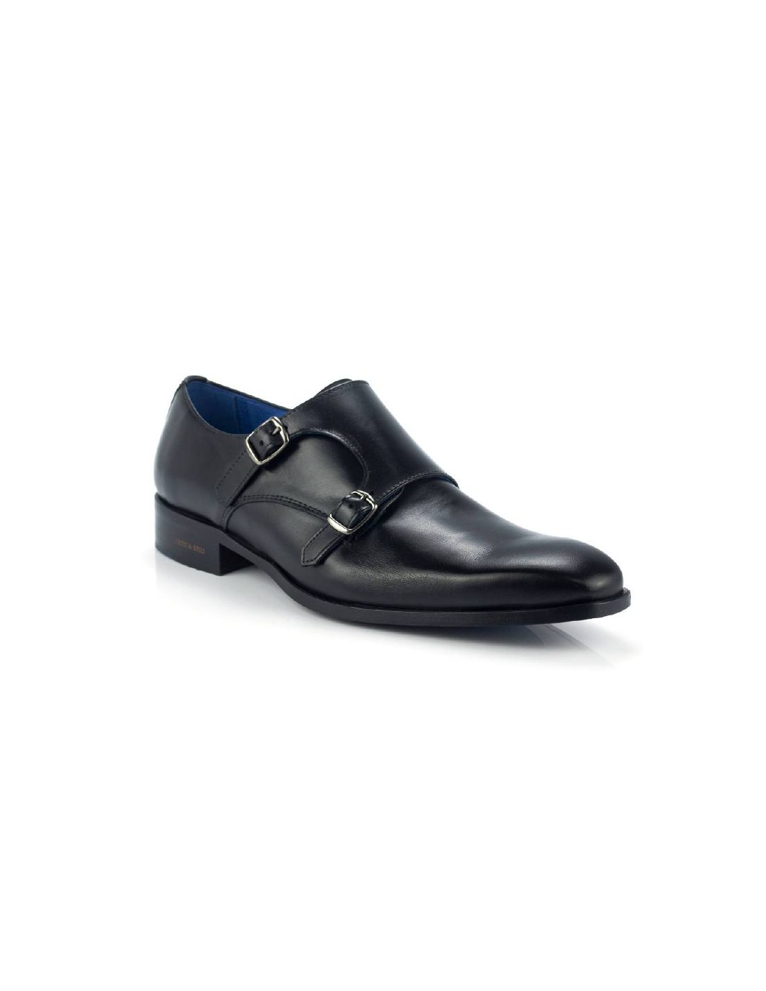ortiz & reed Zapato con hebilla de piel con dos hebillas color negro CRASANTO-NEGRO Venta caliente