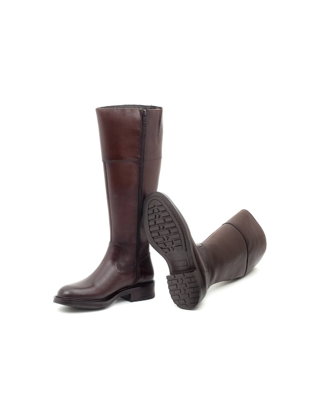 ortiz & reed Botas de mujer de piel difuminado color marrón W-NALUFA-MARRON Liquidación