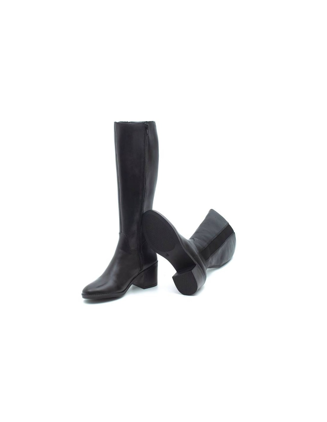 ortiz & reed Botas de mujer de piel difuminado color negro W-NADORA-NEGRO Oferta especial