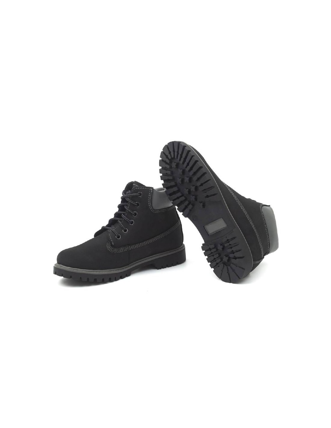 ortiz & reed Botines de mujer de nobuck liso color negro W-NELOR-BLACK Oferta especial de fábrica
