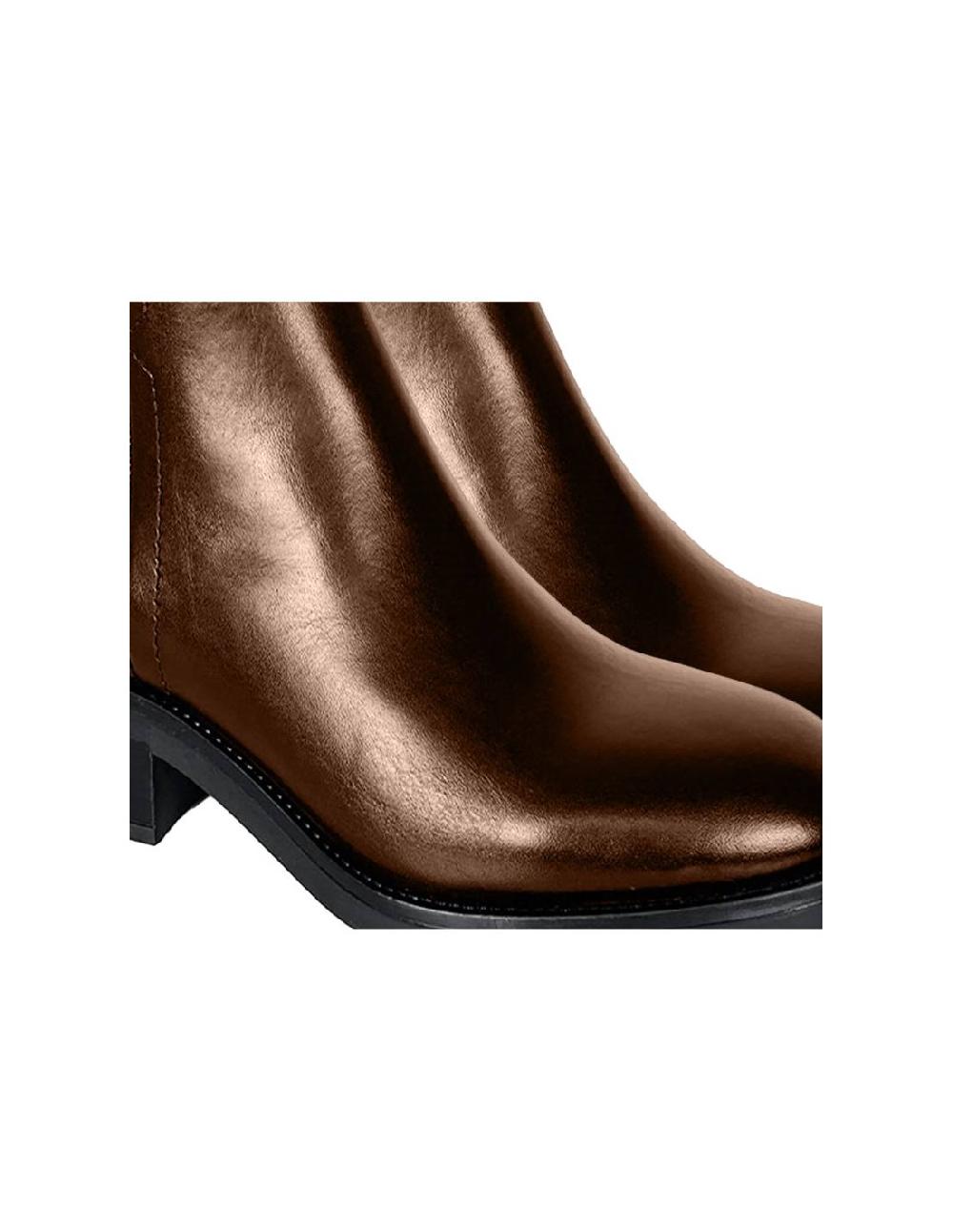 ortiz & reed Botines de mujer de piel acabado a mano color cuero W-EROR-CUERO Promoción trimestral