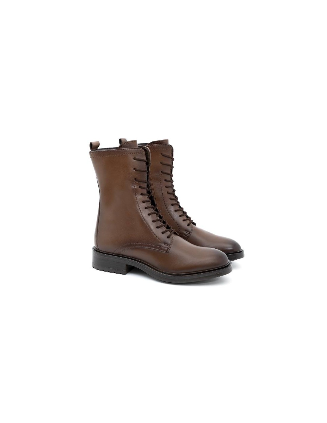 ortiz & reed Botines de mujer de piel acabado a mano color cuero W-NAGLOR-CUERO