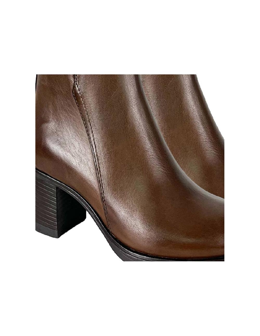 ortiz & reed Botines de mujer de piel acabado a mano color cuero W-NELAMORI-CUERO Envío internacional gratuito