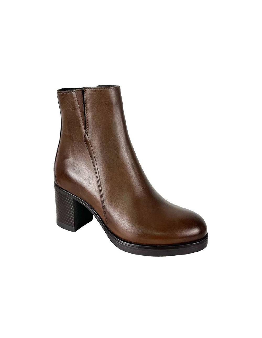 ortiz & reed Botines de mujer de piel acabado a mano color cuero W-NELAMORI-CUERO Envío internacional gratuito