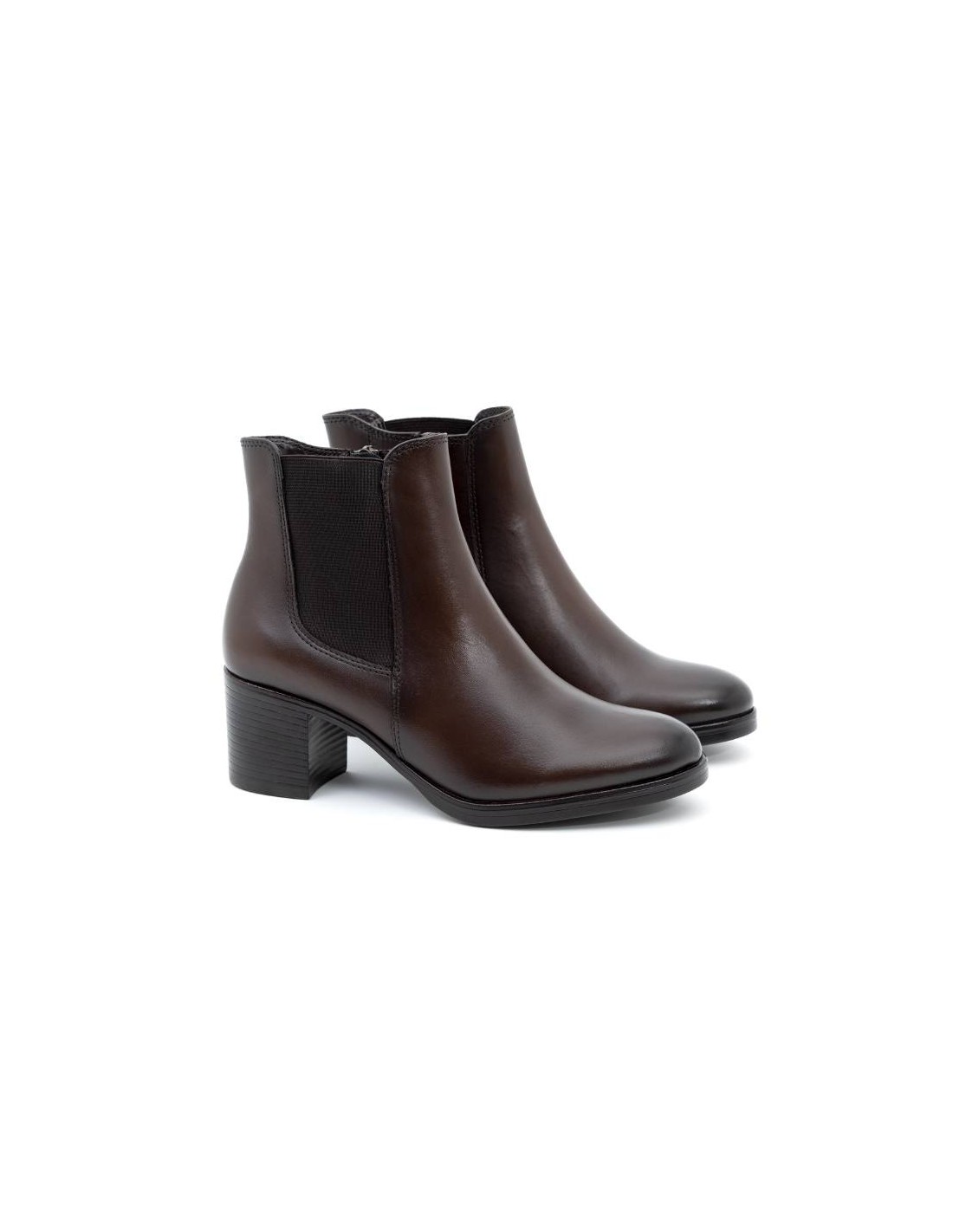 ortiz & reed Botines de mujer de piel acabado a mano color marrón W-NEBLETE-BROWN